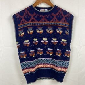 VTG The Import Workshop Hipster Trendy Sleeveless Sweater Vest Medium